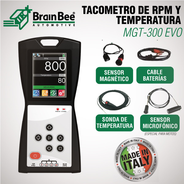 TACÓMETRO DE RPM Y TEMPERATURA – MGT-300 EVO